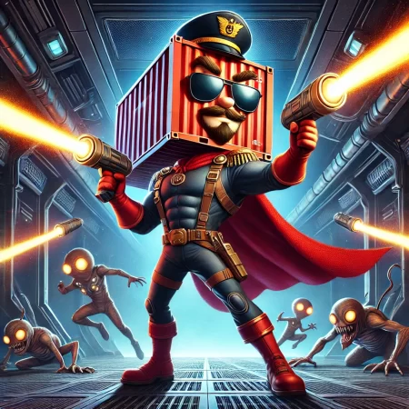 Kapitan Blaszak strzela z laserów