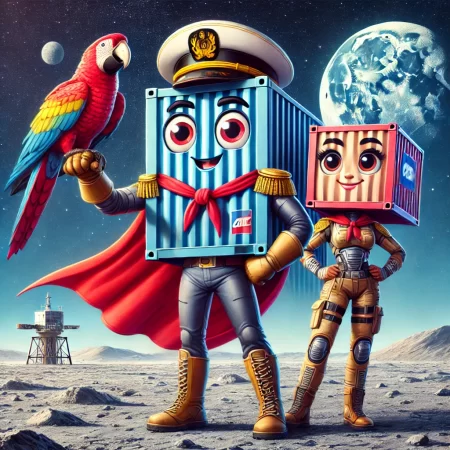 Kapitan Blaszak z asystentką i mechaniczną papugą